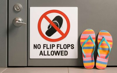 Understanding the Importance of the No Flip Flops Allowed Sign for Facility Safety