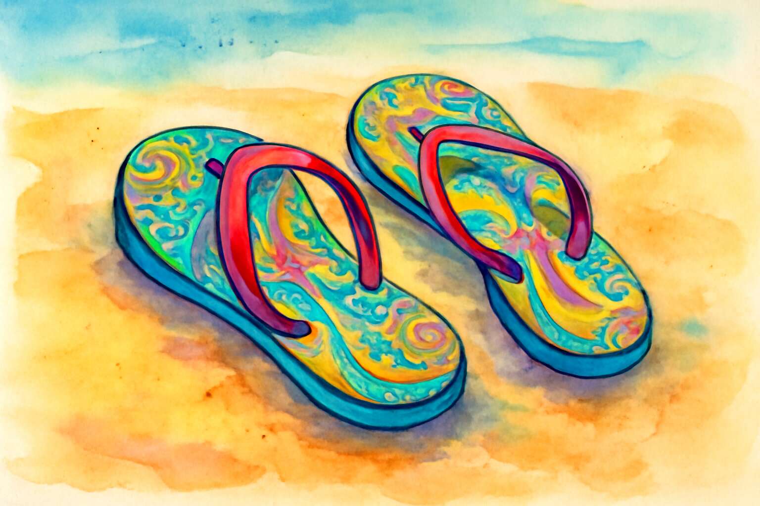 flip flops drawing