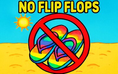 Viral no flip flops meme takes over beach culture
