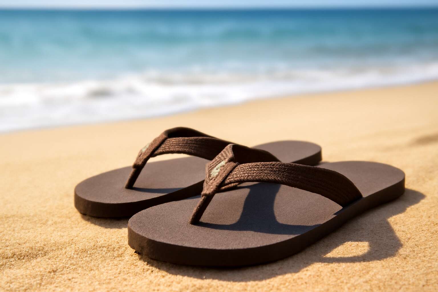 flip flops brown