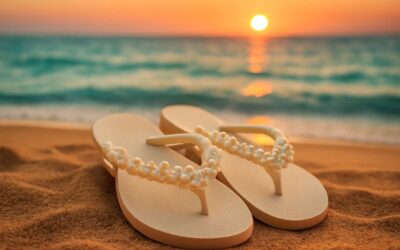 Seaside chic: wedding beach flip flops for effortless bridal bliss