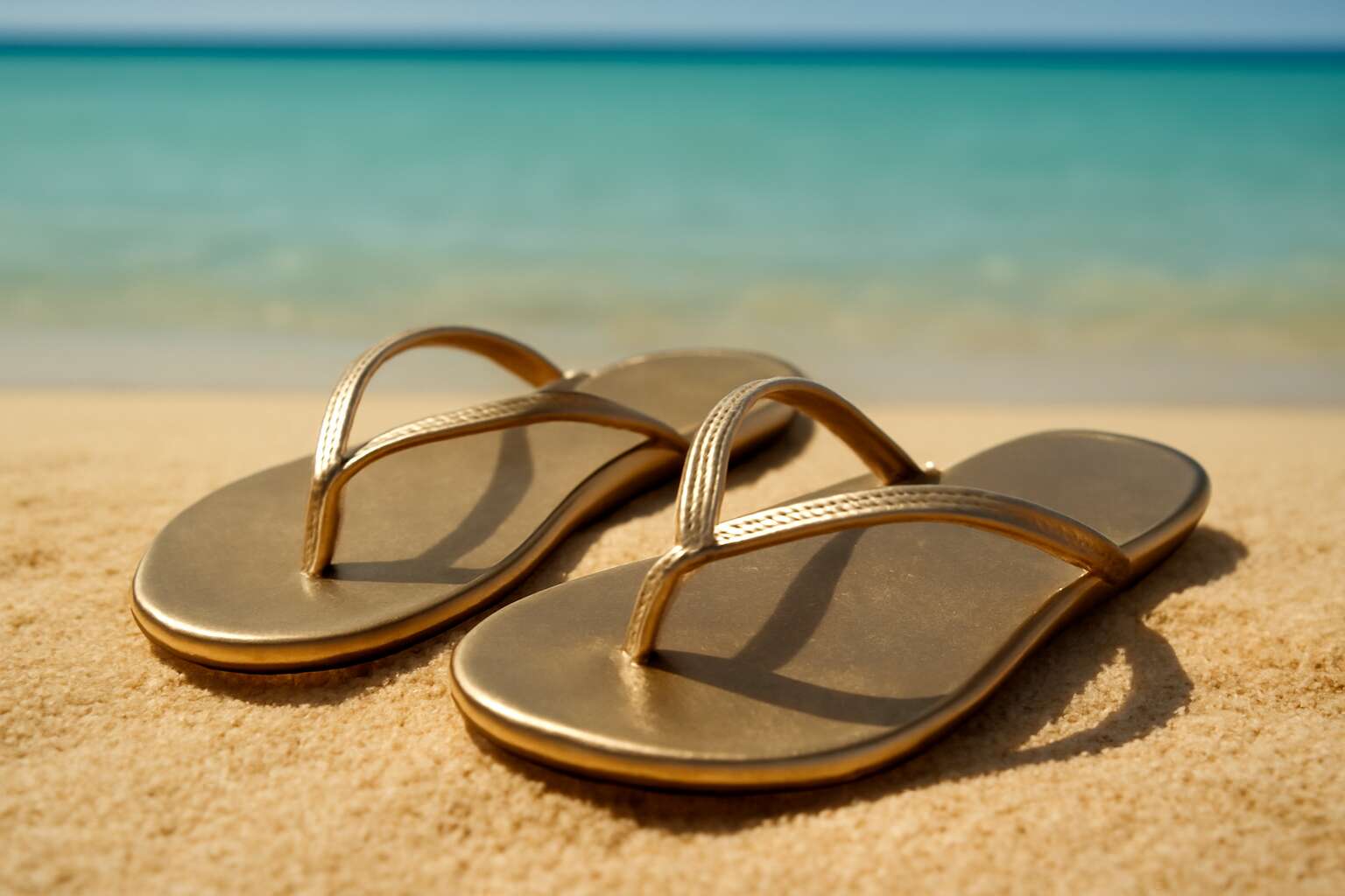 flip flops gold