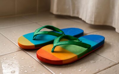 Step into summer: shower flip flops that stay comfy and grip the floor.