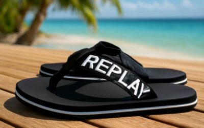 Retro Vibes Meet Modern Comfort in replay flip flops you can wear all day.