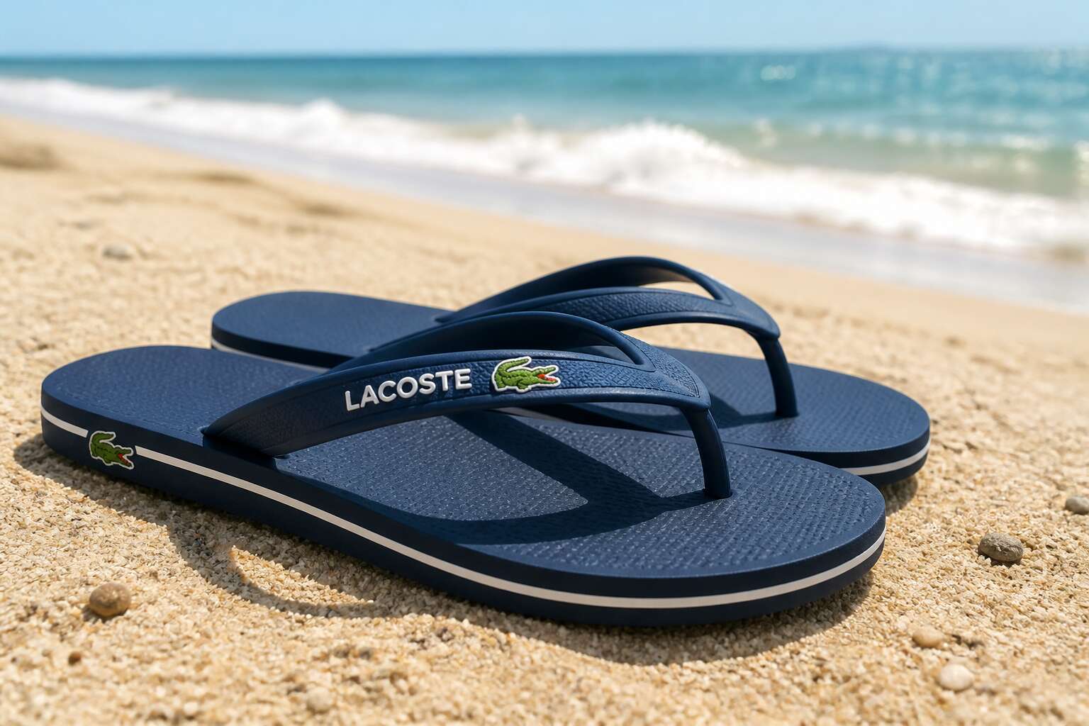 lacoste flip flops mens
