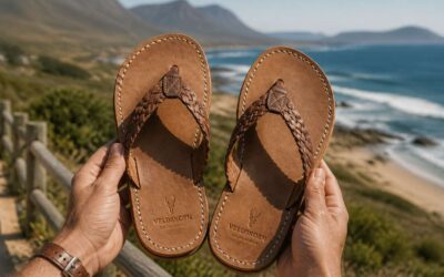 Veldskoen flip flops are leather sandals built for outdoor adventure.